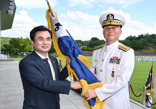 제37대.38대 해군참모총장 이.취임식(사진=해군 제공)2025.09.03.