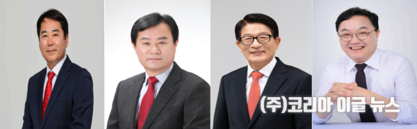 왼쪽부터/사천시 유해남, 양산시 한옥문, 고성군 하학열, 하동군 김현수/&nbsp;국민의힘 경남도당, 사천·양산·고성·하동 예비경선 결과 발표 (사진=국민의힘 경남도당)