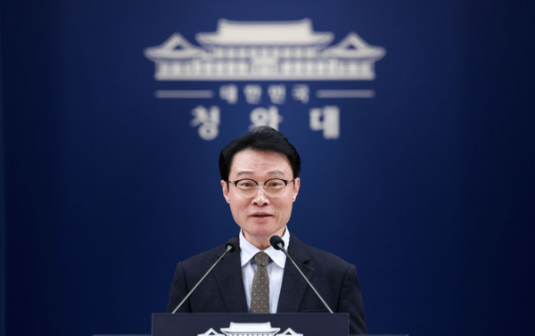 이규연 홍보소통수석이 22일 청와대 춘추관에서 정부 인사 관련 브리핑을 하고 있다. 이재명 대통령은 이날 신현송 현 국제결제은행(BIS) 통화경제국장을 신임 한국은행 총재 후보자로 지명했다.