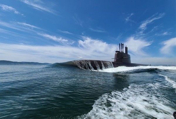 &nbsp;한화오션이 건조한 장보고 III Batch-2 잠수함. 뉴시스