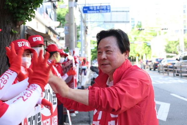 국민의힘 강기윤 경남 창원시장 후보. 뉴시스