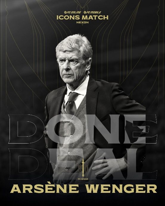 아르센 벵거 감독이 ‘2025 아이콘매치’에 ‘FC 스피어’ 감독으로 참여한다. (넥슨 제공)