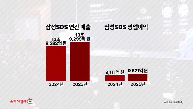 삼성SDS가 공개한 2025년 연간 잠정 실적. [자료 : 삼성SDS / 그래픽 : 이해석 기자]