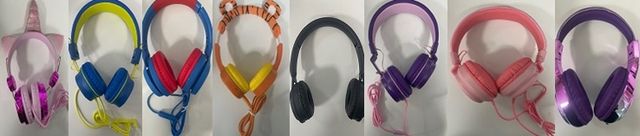 해외직구로 판매되는 어린이 헤드폰 10개 중 3개 이상이 안전기준을 위반한 것으로 나타나 소비자들의 각별한 주의가 요구된다. 사진은 소비자원 조사대상 제품. (소비자원 제공)