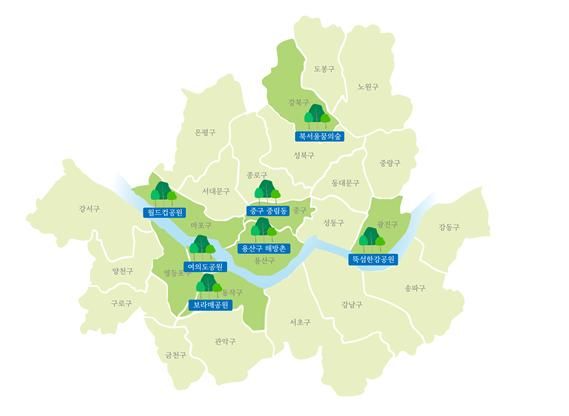 정원박람회 존치정원 위치도. (서울시 제공)