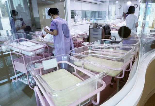 보건복지부는 '모자의료 진료협력 시범사업' 추가 공모를 통해 충북·충남·제주 권역에 4개 협력체계를 새롭게 선정했다고 밝혔다. 사진은&nbsp;서울의 한 공공산후조리원 신생아실의 모습. (사진=연합뉴스)