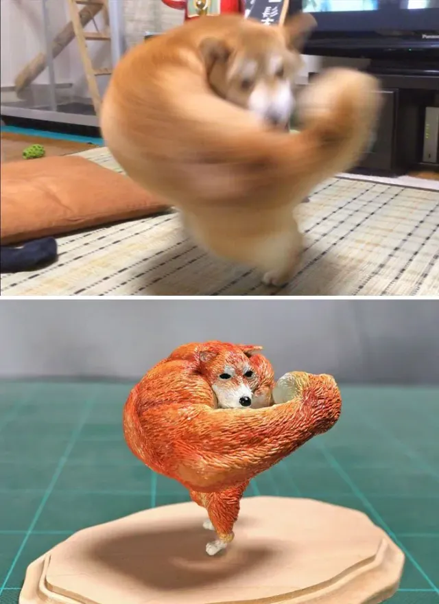 일본의 근육 동물 피규어 장인