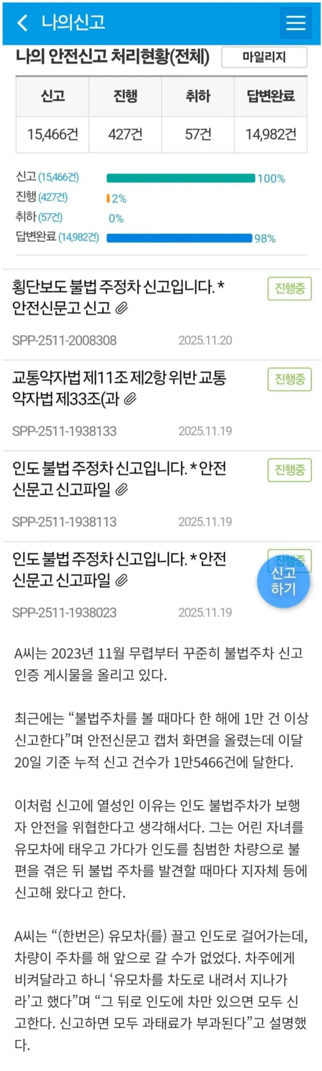 불법주차 15000건 신고한 시민의 고백