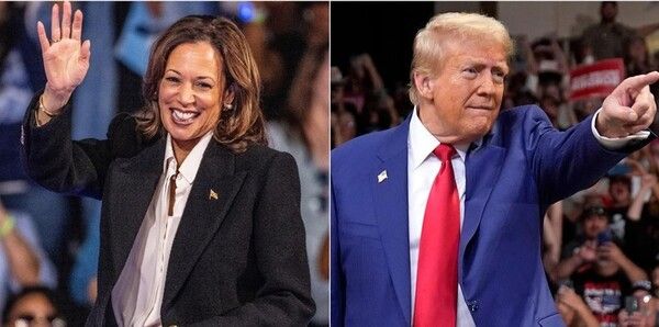 미국 대통령선거가 일주일 앞으로 다가왔다. (왼쪽부터) 민주당 카멀라 해리스 후보와 공화당 도널드 트럼프 후보. [사진=연합뉴스]