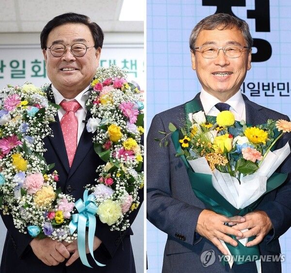 서울시 교육감 선거에 나서는 조전혁 후보(좌)와 정근식 후보 [사진=연합뉴스]