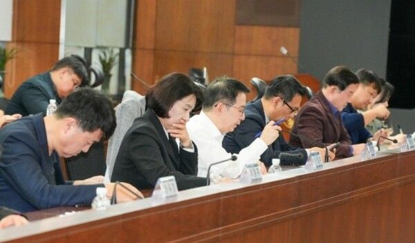 30일 '배달플랫폼-입점업체 상생협의체 제9차 회의 개최'가 진행되고 있다. [사진=공정거래위원회]