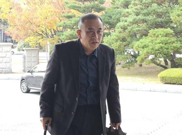 구속 전 피의자 심문을 위해 출석한 명태균 씨 [사진=연합뉴스]