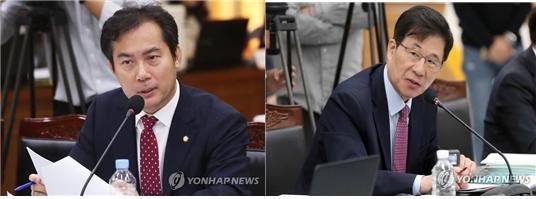 (왼)&nbsp;김영우 전 국민의힘 의원 (오)&nbsp;신경민 전 더불어민주당 의원 [사진=연합뉴스]&nbsp;