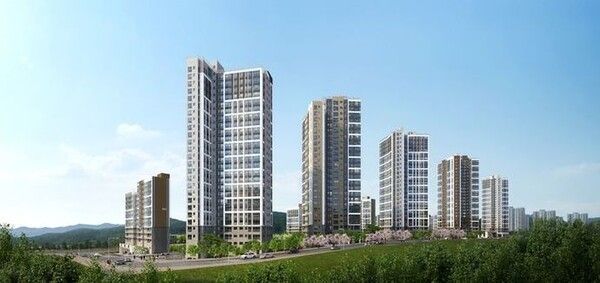 우미건설 울산 '다운2지구 우미린 어반파크(2차)' 투시도. [사진=우미건설]