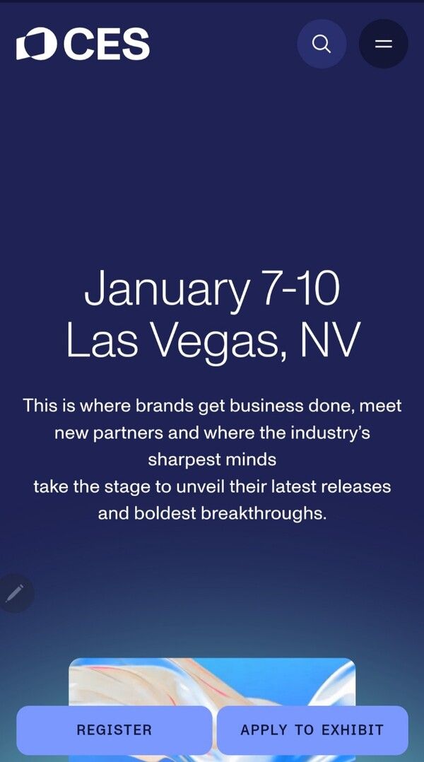 [사진=CES 홈페이지 캡쳐]