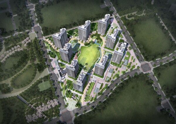 평택고덕국제화계획지구 P-2구역, Abc-25블럭 조감도 [사진=(주)한양]