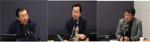 김성태 국민의힘 전 의원, 김용남 개혁신당 전 의원, 박성태 사람과사회연구소 연구실장이 18일 SBS 김태현의 정치쇼에 출연했다.&nbsp; [사진=SBS 김태현의 정치쇼 갈무리]&nbsp;