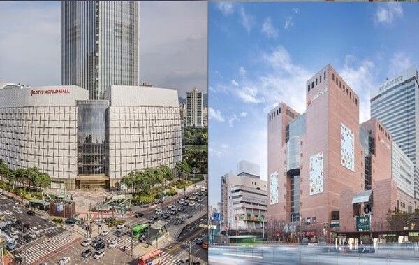 좌) 롯데백화점 잠실점, 우) 신세계백화점 강남점 [사진=롯데백화점·신세계백화점]