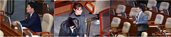 지난 7일 국회&nbsp;윤석열 대통령 탄핵 소추안에 국민의힘 안철수, 김예지, 김상욱 의원이 투표에 참여했다.&nbsp; [사진=연합뉴스]