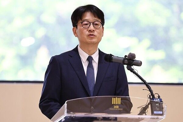 이창수 신임 서울중앙지검장이 16일 오후 서울 서초구 서울중앙지검에서 열린 취임식에서 취임사를 하고 있다. [사진=연합뉴스]