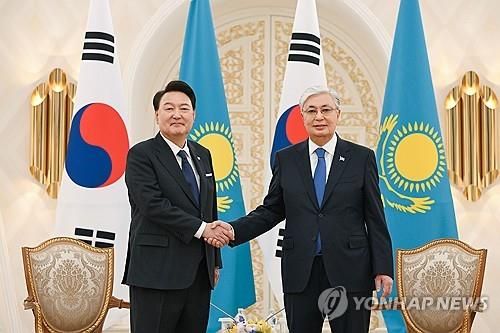 한·카자흐스탄 정상회담 [사진=연합뉴스]