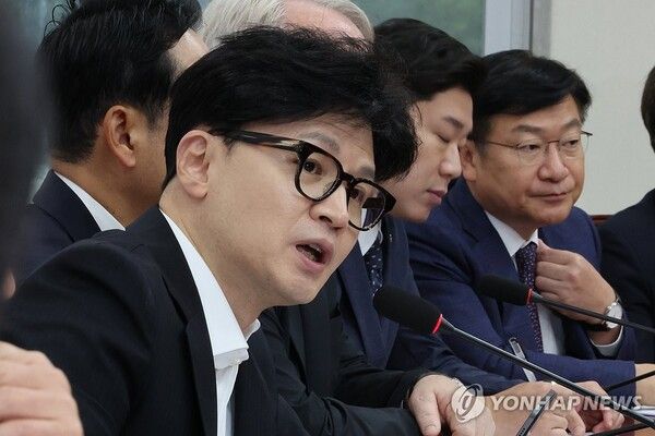 국민의힘 한동훈 대표가 29일 오전 서울 여의도 국회에서 열린 최고위원회의에서 발언하고 있다. 2024.7.29 [사진=연합뉴스]