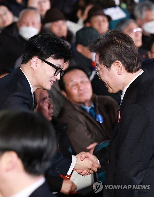 이재명 대표와 한동훈 대표 [사진=연합뉴스]