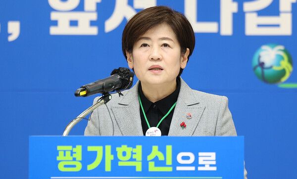 강은희 대구시교육감이 6일 오전 대구시교육청에서 열린 신년 기자간담회에서 발언하고 있다. 2025.1.6 [사진=연합뉴스]