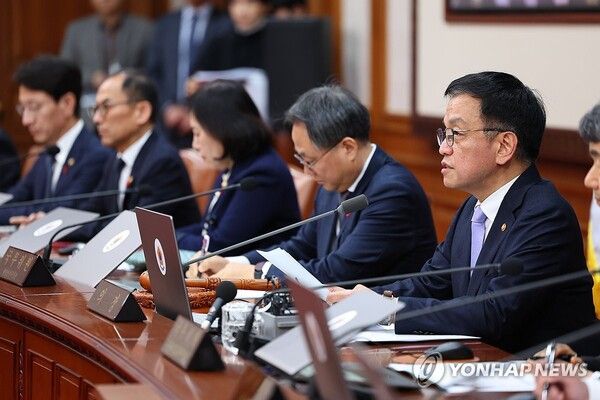 최상목 대통령 권한대행 부총리 겸 기획재정부 장관이 7일 정부서울청사에서 열린 국무회의를 주재하고 있다. [사진=연합뉴스]