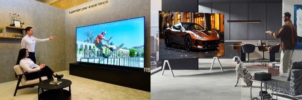 좌)&nbsp;삼성전자&nbsp;2025년형 '네오 QLED 8K&nbsp;TV', 우)&nbsp;LG전자&nbsp;2025년형 'LG 올레드 에보' [사진=삼성전자·LG전자]