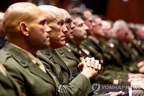 '전군 지휘관 회의' 참석자들&nbsp;[사진=로이터=연합뉴스]