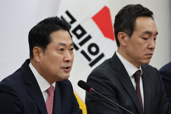 국민의힘&nbsp;장동혁&nbsp;대표가 9일 서울 여의도 국회에서 열린 최고위원회의에서 발언하고 있다. [사진=연합뉴스]