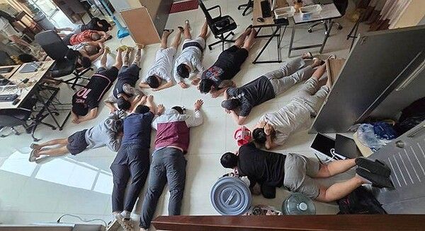 태국 파타야 로맨스스캠 조직원 검거 현장 [사진=연합뉴스]