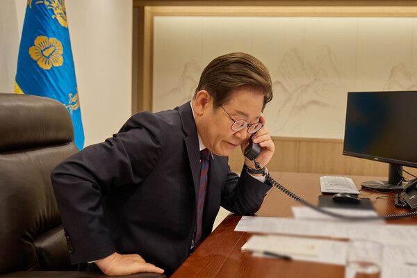 이재명&nbsp;대통령이 지난 6월10일 서울 용산 대통령실에서&nbsp;시진핑&nbsp;중국 국가주석과 전화 통화를 하고 있다. [사진=대통령실 제공. 재판매 및 DB 금지]