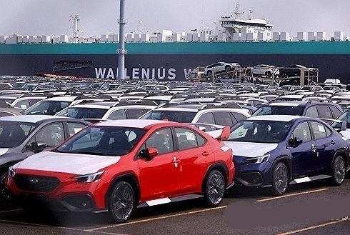 일본 요코하마에 주차된 수출 자동차 [사진=로이터/연합뉴스]