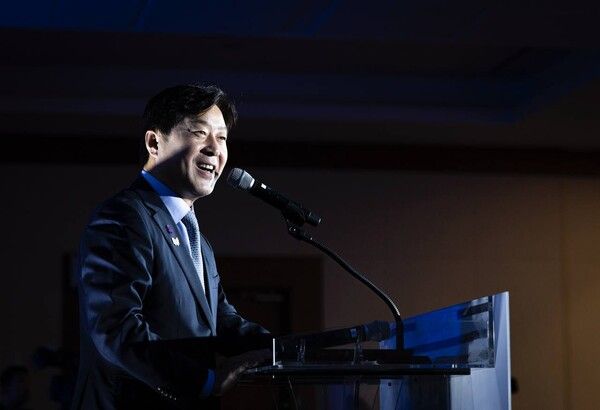 황명선 더불어민주당 최고위원이 행사장에서 연설하고 있다.&nbsp;[사진=황명선 의원실]