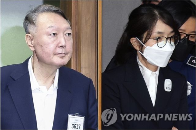 '윤석열-김건희'는 헌정사상 초유로 대통령 부부가 동시에 구속됐다. 윤 전 대통령과 김건희씨가 구속 후 재판장으로 향하고 있다. [사진=연합뉴스]