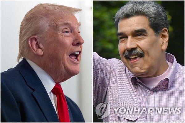 트럼프 미국 대통령(왼쪽)과 마두로 베네수엘라 대통령 [사진=AP·AFP=연합뉴스]