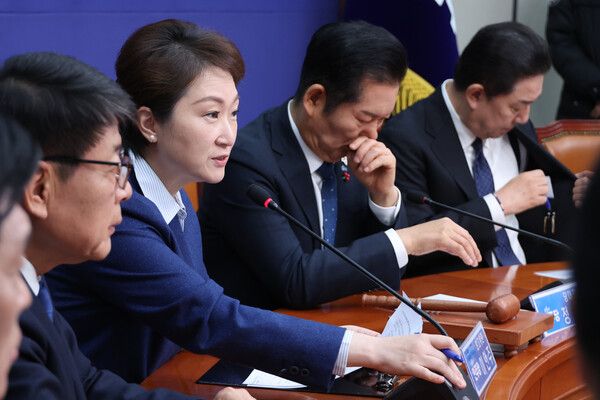 &nbsp;더불어민주당&nbsp;이언주 최고위원이 5일 서울 여의도 국회에서 열린&nbsp;최고위원회의에서 발언하고 있다. [사진=연합뉴스]