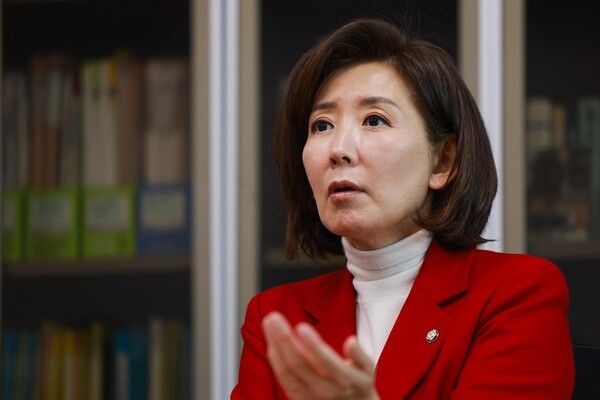 국민의힘 지방선거총괄기획단장인&nbsp;나경원&nbsp;의원이 서울 여의도 국회 의원회관에서 연합뉴스와 인터뷰하고 있다. [사진=연합뉴스]