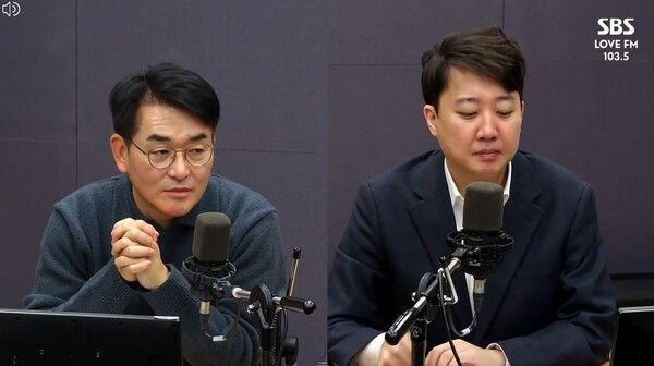 박용진 더불어민주당 전 의원(왼)과&nbsp;이준석 개혁신당 의원 [사진=SBS 김태현의 정치쇼 갈무리]