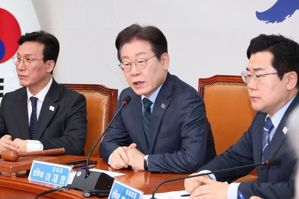 더불어민주당 이재명 대표가 21일 서울 여의도 국회에서 열린 최고위원회의에서 발언하고 있다. 2025.2.21 [사진=연합뉴스]