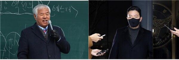 내란선동 혐의 피의자로 입건 된&nbsp;전광훈 사랑제일교회 목사(왼)&nbsp;김성훈 대통령경호처 차장(오) [사진=연합뉴스]