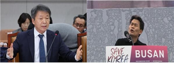 (왼)&nbsp;김용원 인권위원회(인권위) 상임위원과&nbsp;한국사 강사 전한길 씨 [사진=연합뉴스 및&nbsp;꽃보다 전한길 유튜브 갈무리]