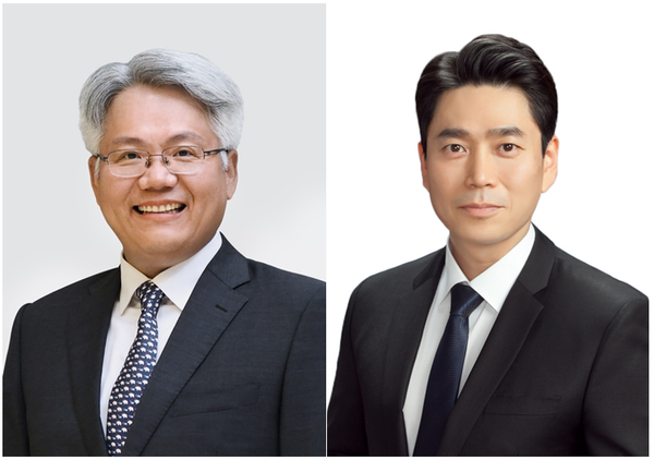 (왼쪽부터)임왕섭 KGC인삼공사 국내사업 총괄 대표, 안빈 해외사업 총괄 대표. [사진=KGC인삼공사]