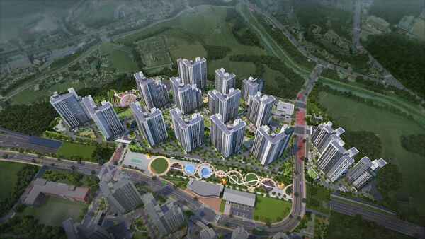 용인 푸르지오 원클러스터 2, 3단지 조감도 [사진=대우건설]