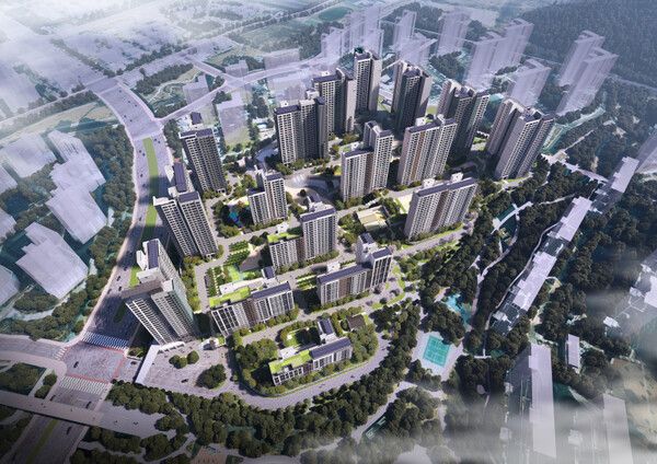 동탄 포레파크 자연앤푸르지오 조감도 [사진=대우건설]