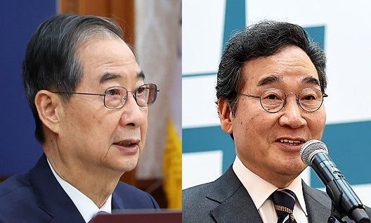 낙연 새미래민주당 상임고문이 대선 출마를 선언하면서 한덕수 대행과의 연대 가능성을 시사했다 [사진=연합뉴스]