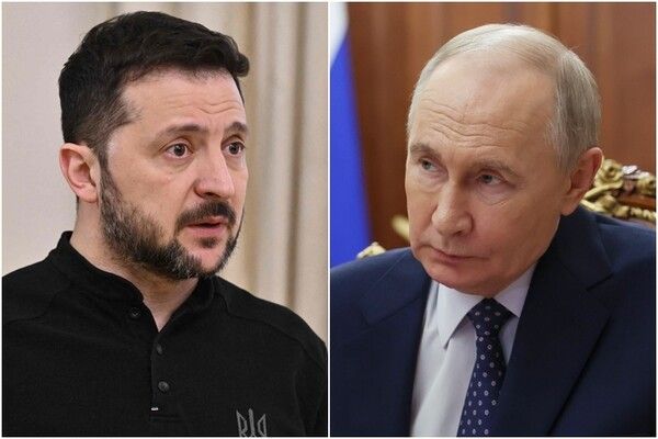 젤렌스키 우크라이나 대통령(왼쪽)-푸틴 러시아 대통령&nbsp;[사진=AFP·로이터=연합뉴스]
