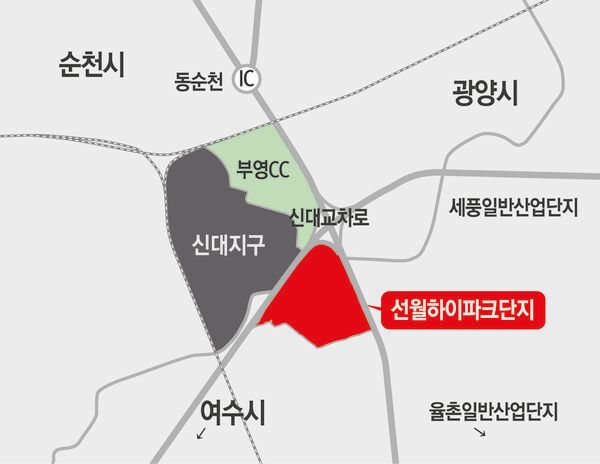 선월하이파크 단지 위치도 [사진=중흥그룹]